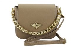 Listonoszka skórzana BARBERINI'S 949-2 beżowa. Brązowe shopper bag Barberinis, bez wzorów, ze skóry, małe, bez dodatków. Za 243.99 zł.