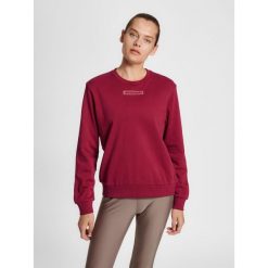 Bluza damska Hummel TE Element. Czerwone bluzy damskie Hummel, s, bez wzorów, z bawełny, bez kaptura. Za 187.50 zł.