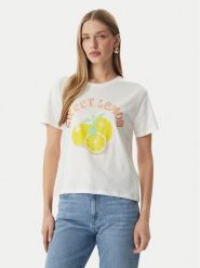 Morgan T-Shirt 261-DLEMON Biały Regular Fit. Białe t-shirty damskie Morgan, m, bez wzorów, z bawełny, bez kołnierzyka. Za 129.99 zł.