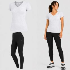 ZESTAW DAMSKI 4F T-SHIRT + LEGGINSY KOMPLET SPORTOWY NA CO DZIEŃ S SS26. Legginsy damskie 4F, s, bez wzorów, z bawełny. Za 119.98 zł.