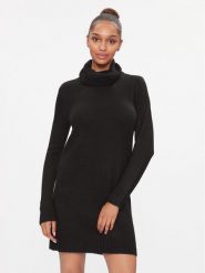 JDY Sukienka dzianinowa 15265240 Czarny Regular Fit. Czarne sukienki damskie JDY, bez wzorów, z dzianiny, bez ramiączek. Za 129.99 zł.