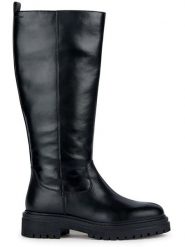 Geox Kozaki "Iridea" w kolorze czarnym rozmiar: 36. Czarne kozaki damskie Geox, na zimę, z materiału, bez obcasa, bez zapięcia. Za 425.95 zł.