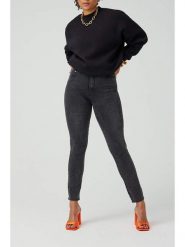 ITEM m6 Dżinsy - Skinny fit - w kolorze antracytowym rozmiar: 34. Czarne jeansy damskie ITEM m6, z podwyższonym stanem. Za 329.95 zł.