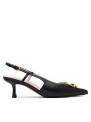 Coccinelle Sandały E4 SB3 21 01 01 Czarny. Czarne sandały damskie Coccinelle, bez wzorów, ze skóry, bez obcasa, na szpilce, bez zapięcia. Za 629.99 zł.