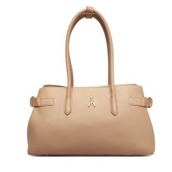 Torebka Patrizia Pepe. Brązowe kuferki damskie Patrizia Pepe, bez dodatków. Za 1,709.00 zł.