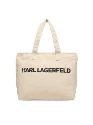 KARL LAGERFELD Torebka B2W50099 Kremowy. Białe torebki klasyczne damskie KARL LAGERFELD, z materiału, bez dodatków. Za 389.99 zł.