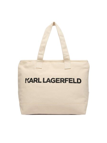 KARL LAGERFELD Torebka B2W50099 Kremowy. Białe shopper bag KARL LAGERFELD, bez dodatków. Za 389.99 zł.