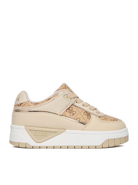 Guess Sneakersy CEO-BIC-GG-69-SS Beżowy. Brązowe buty sportowe dziewczęce Guess, z materiału, bez zapięcia. Za 249.99 zł.