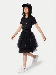 Karl Lagerfeld Kids Sukienka codzienna Z31142 D Czarny Regular Fit. Czarne sukienki dziewczęce Karl Lagerfeld Kids, bez wzorów, z syntetyku, bez ramiączek, proste. Za 796.99 zł.
