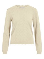 Vila Sweter w kolorze beżowym rozmiar: XL. Brązowe swetry klasyczne damskie Vila, xl, bez kołnierzyka. Za 129.95 zł.