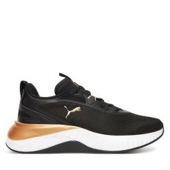 Buty do biegania Puma. Czarne obuwie sportowe damskie Puma, bez zapięcia, do biegania. Za 298.99 zł.