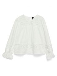 Vero Moda Bluzka w kolorze białym rozmiar: S. Białe bluzki damskie Vero Moda, s, bez wzorów, z bawełny, bez kołnierzyka, bez ramiączek. Za 124.95 zł.
