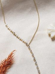 Lodie Silver Pozłacany naszyjnik z cyrkoniami - dł. 45 cm rozmiar: onesize. Szare naszyjniki damskie Lodie Silver, z cyrkonią, metalowe. Za 82.99 zł.