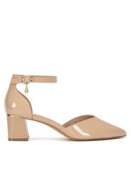 Lasocki Czółenka WYL3296-3Z Beżowy. Brązowe czółenka damskie Lasocki, bez wzorów, ze skóry, bez obcasa. Za 159.99 zł.