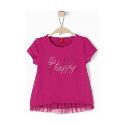 S.Oliver T-Shirt Dziewczęcy 104/110 Różowy. Czerwone koszulki i t-shirty dziewczęce S.Oliver, z napisami, z tiulu, z krótkim rękawem. Za 60.00 zł.