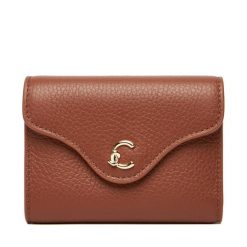 Portfel Coccinelle. Brązowe portfele damskie Coccinelle, bez wzorów. Za 349.99 zł.