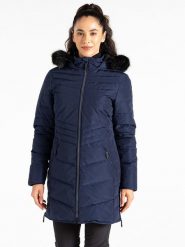 Dare 2b Płaszcz pikowany "Striking IIII" w kolorze granatowym rozmiar: 36. Niebieskie płaszcze damskie Dare 2b, bez wzorów, bez kaptura. Za 398.95 zł.