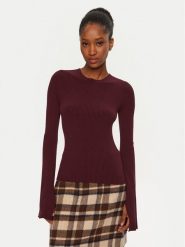 Kontatto Sweter 3M0116N AI253M01 Bordowy Slim Fit. Czerwone swetry klasyczne damskie Kontatto, m, z syntetyku, bez kołnierzyka. Za 239.99 zł.