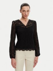Morgan Bluzka 241-TOULI Czarny Regular Fit. Czarne bluzki damskie Morgan, xs, bez wzorów, z bawełny, bez kołnierzyka, bez ramiączek. Za 189.99 zł.