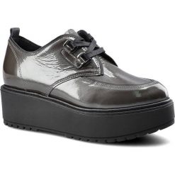 Szare Półbuty Chebello Damskie Buty Na Platformie. Szare półbuty damskie CheBello, bez wzorów, ze skóry, bez obcasa, na obcasie, bez zapięcia. Za 279.00 zł.
