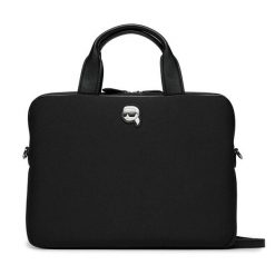 Torba na laptopa KARL LAGERFELD. Czarne torby na laptopa KARL LAGERFELD, bez wzorów. Za 399.99 zł.