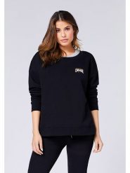 Chiemsee Bluza "Zwiko" w kolorze czarnym rozmiar: XL. Czarne bluzy damskie Chiemsee, xl, bez wzorów, bez kaptura. Za 109.78 zł.