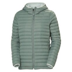 Damska ocieplana kurtka z kapturem Helly Hansen Sirdal. Zielone kurtki damskie Helly Hansen, l, bez wzorów, z puchu, z kapturem. Za 489.99 zł.