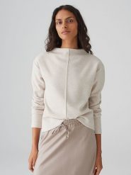 OPUS Sweter "Goklona" w kolorze kremowym rozmiar: 44. Brązowe swetry klasyczne damskie Opus, bez kołnierzyka. Za 135.95 zł.