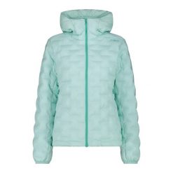 Damska kurtka z kapturem CMP. Niebieskie kurtki sportowe damskie CMP, bez wzorów, z puchu, z kapturem. Za 649.00 zł.