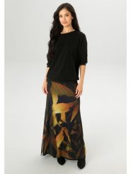 Aniston Spódnica w kolorze czarno-oliwkowym rozmiar: 42. Czarne spódnice damskie Aniston, bez wzorów, maxi. Za 91.99 zł.