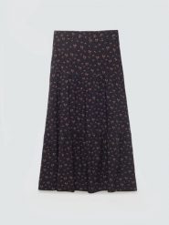 Spódnica damska midi z wiskozy z motywem kwiatowym czarna Vendi 906. Czarne spódnice damskie Big Star, l, bez wzorów, ze skóry, eleganckie, midi. Za 179.99 zł.