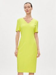 Boss Sukienka codzienna Damaisa 50490044 Żółty Slim Fit. Żółte sukienki damskie Boss, bez wzorów, z wiskozy, bez ramiączek. Za 1,009.00 zł.