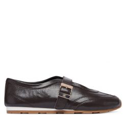 Baleriny Tommy Hilfiger. Brązowe balerinki damskie Tommy Hilfiger, bez wzorów. Za 449.99 zł.