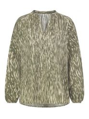 Eight2Nine Bluzka w kolorze oliwkowo-kremowym rozmiar: L. Brązowe bluzki damskie Eight2Nine, l, bez wzorów, bez kołnierzyka, bez ramiączek. Za 34.77 zł.