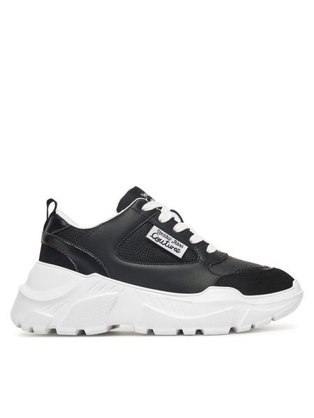 Versace Jeans Couture Sneakersy 78VA3SC2 Czarny. Czarne obuwie sportowe damskie Versace Jeans Couture, z jeansu, bez zapięcia. Za 959.99 zł.