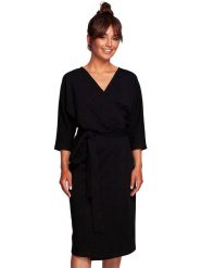 Be Wear Sukienka w kolorze czarnym rozmiar: L. Czarne sukienki damskie Be Wear, bez wzorów, bez ramiączek. Za 197.63 zł.