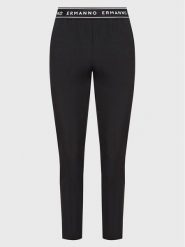 Ermanno Firenze Spodnie materiałowe D42EP042E47 Czarny Regular Fit. Czarne spodnie materiałowe damskie Ermanno Firenze, bez wzorów, z materiału. Za 539.99 zł.