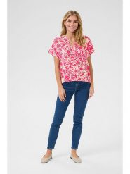 Kaffe Bluzka w kolorze różowym rozmiar: 46. Różowe bluzki damskie Kaffe, bez wzorów, z wiskozy, bez kołnierzyka, bez ramiączek. Za 69.99 zł.