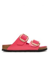 Birkenstock Klapki Arizona Big Buckle Hex 1031856 Różowy. Czerwone klapki damskie Birkenstock, bez wzorów, ze skóry, bez obcasa, bez zapięcia. Za 719.99 zł.