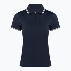 Koszulka damska Wilson Team Polo. Niebieskie koszulki damskie Wilson, bez wzorów, bez kołnierzyka, bez ramiączek. Za 229.99 zł.