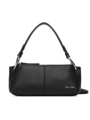 Calvin Klein Torebka Slouchy Leather Small Conv Bag LV04F3659G Czarny. Czarne torebki klasyczne damskie Calvin Klein, ze skóry, bez dodatków. Za 749.99 zł.