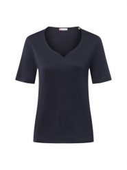 Street One Koszulka damska Kobiety Bawełna niebieski jednolity, 44. Niebieskie koszulki damskie Street One, bez wzorów, z bawełny, bez kołnierzyka, bez ramiączek. Za 129.95 zł.
