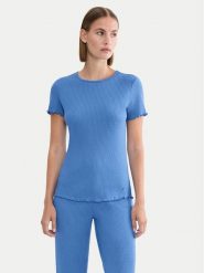 Triumph Koszulka piżamowa Mix & Match 10227214 Niebieski Regular Fit. Niebieskie koszule nocne i halki Triumph, bez wzorów, z bawełny, bez ramiączek. Za 109.99 zł.