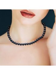 Mitzuko Naszyjnik perłowy w kolorze tahiti - dł. 42 cm rozmiar: onesize. Czarne naszyjniki damskie Mitzuko, z perłą, srebrne. Za 695.99 zł.