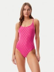 Guess Strój kąpielowy E5GJ14 MC040 Różowy Regular Fit. Czerwone stroje jednoczęściowe Guess, z aplikacjami, z syntetyku. Za 289.99 zł.