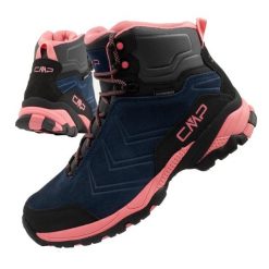 Buty za kostkę trekkingowe damskie CMP Melnick wodoodporne. Czerwone obuwie trekkingowe damskie CMP, ze skóry, za kostkę, bez zapięcia. Za 299.00 zł.