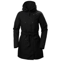 Płaszcz ocieplany dla kobiet Helly Hansen Welsey II. Czarne płaszcze damskie Helly Hansen, xl, bez wzorów, z materiału, bez kaptura. Za 799.20 zł.