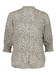 ONLY Bluzka w kolorze kremowo-czarnym rozmiar: M. Brązowe bluzki damskie Only, m, bez wzorów, z wiskozy, bez kołnierzyka, bez ramiączek. Za 82.99 zł.