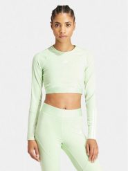 Adidas Koszulka techniczna Hyperglam Training IN6776 Zielony Slim Fit. Zielone koszulki damskie Adidas, xs, bez wzorów, z syntetyku, bez kołnierzyka, bez ramiączek. Za 179.99 zł.