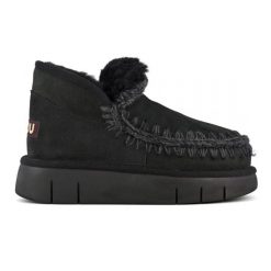 MOU Eskimo Bounce Sneaker Śniegowce damskie. Czarne obuwie sportowe damskie Mou, na zimę, z materiału, bez zapięcia. Za 439.99 zł.